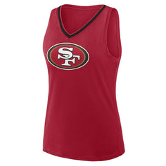 San Francisco 49ers Logo Athletic Women's Plus Size Stellar Win V-Neck Tank Top