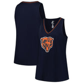 Chicago Bears Logo Athletic Women's Plus Size Stellar Win V-Neck Tank Top