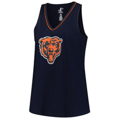 Chicago Bears Logo Athletic Women's Plus Size Stellar Win V-Neck Tank Top