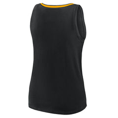 Pittsburgh Steelers Logo Athletic Women's Plus Size Stellar Win V-Neck Tank Top