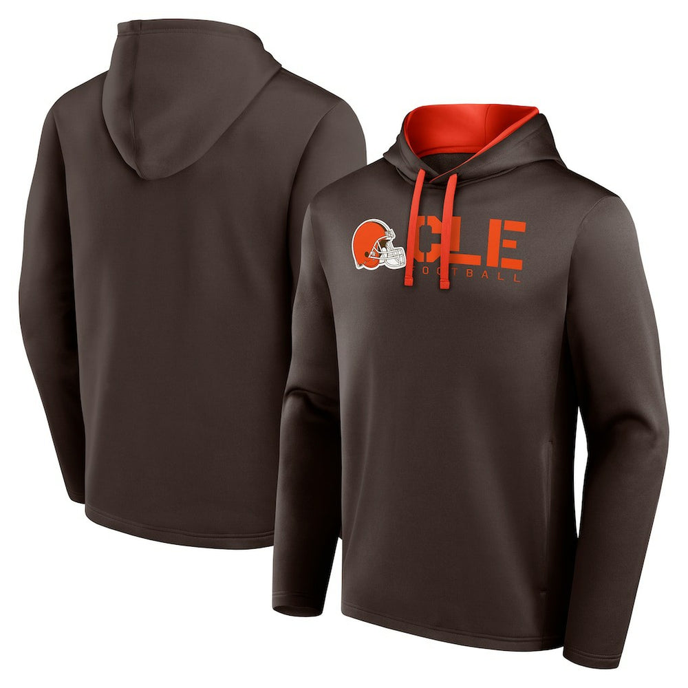 Cleveland Browns Logo Athletic Head Start Pullover Hoodie