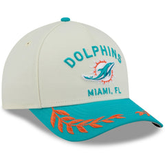 Miami Dolphins New Era 2025 NFL Draft 9FORTY A-Frame M-Crown Adjustable Hat
