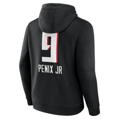 Atlanta Falcons Michael Penix Jr. Name & Number Team Wordmark Pullover Hoodie