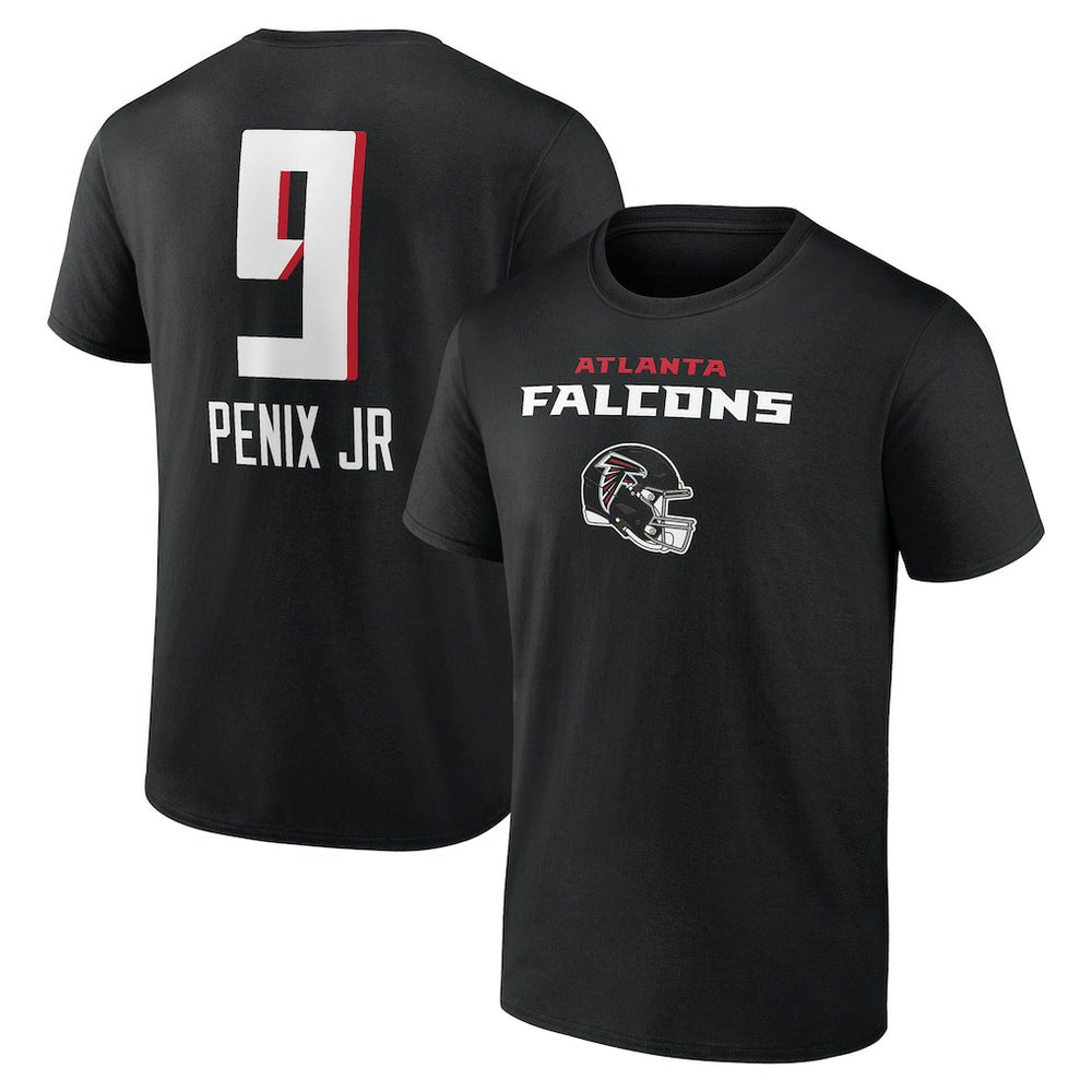 Atlanta Falcons Michael Penix Jr. Name & Number Team Wordmark T-Shirt