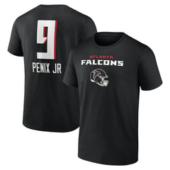 Atlanta Falcons Michael Penix Jr. Name & Number Team Wordmark T-Shirt