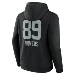 Las Vegas Raiders Brock Bowers Name & Number Team Wordmark Pullover Hoodie