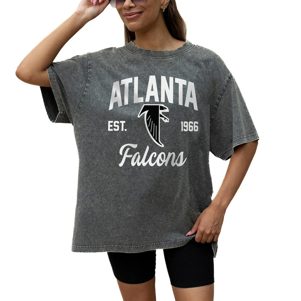 Atlanta Falcons Gameday Couture Women's Throwback Oversized Snow Wash T-Shirt