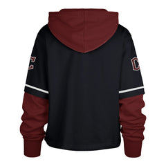 Cleveland Guardians '47 Women's City Connect Shortstop Cropped Pullover Hoodie | MLB Sale