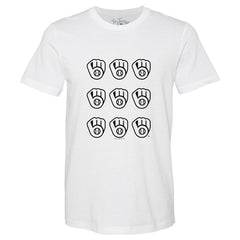 Milwaukee Brewers Tiny Turnip Women's Logo Grid T-Shirt | MLB Online