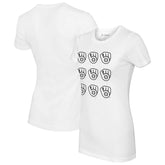Milwaukee Brewers Tiny Turnip Women's Logo Grid T-Shirt | MLB New