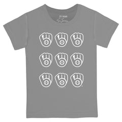 Milwaukee Brewers Tiny Turnip Youth Logo Grid T-Shirt | MLB For sale