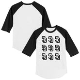 San Diego Padres Tiny Turnip Youth Logo Grid Raglan 3/4-Sleeve T-Shirt | MLB Online