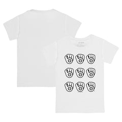Milwaukee Brewers Tiny Turnip Youth Logo Grid T-Shirt | MLB On Sale