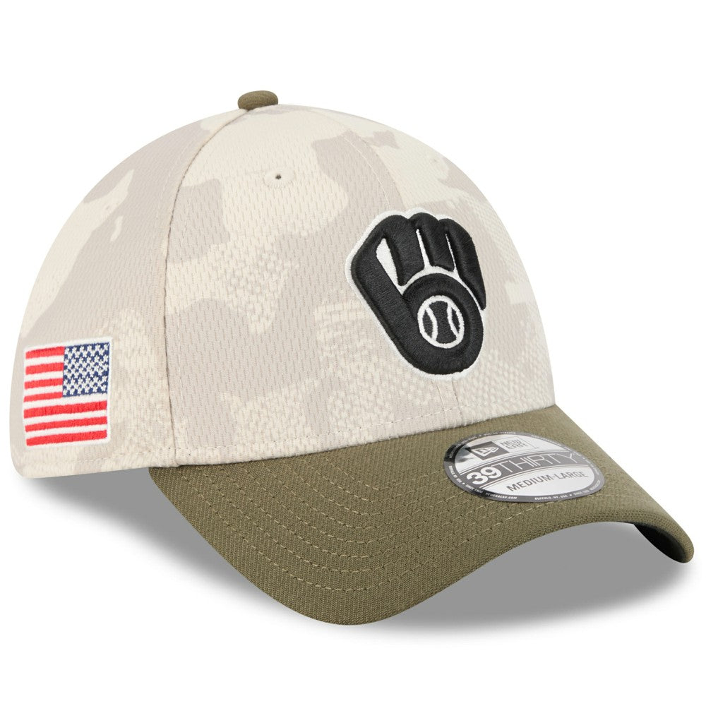 Milwaukee Brewers New Era 2025 Armed Forces Day 39THIRTY Flex Hat | MLB For sale
