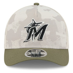 Miami Marlins New Era 2025 Armed Forces Day 9FORTY M-Crown A-Frame Adjustable Hat | MLB On Sale