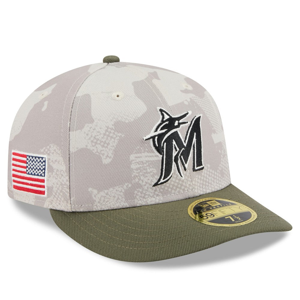 Miami Marlins New Era 2025 Armed Forces Day Low Profile 59FIFTY Fitted Hat | MLB New