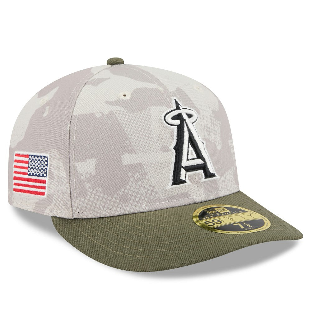 Los Angeles Angels New Era 2025 Armed Forces Day Low Profile 59FIFTY Fitted Hat | MLB For sale