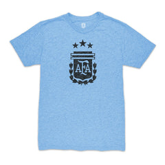 Cristian Romero Argentina National Team 1863FC Player Vintage Tri-Blend T-Shirt Light Blue