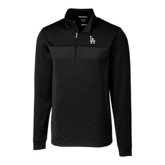 Los Angeles Dodgers Cutter & Buck Big & Tall Traverse Stripe Stretch DryTec Quarter-Zip Top | MLB Shop