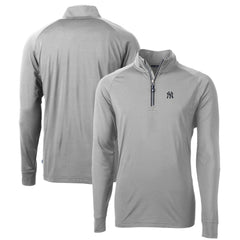 New York Yankees Cutter & Buck Big & Tall Adapt Eco Knit Stretch Recycled Quarter-Zip Pullover Top | MLB New