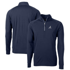 Atlanta Braves Cutter & Buck Big & Tall Adapt Eco Knit Stretch Recycled Quarter-Zip Pullover Top | MLB Discount