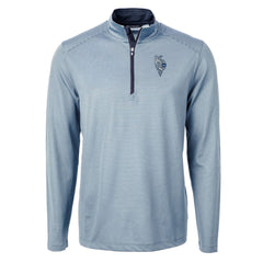 Kansas City Royals Cutter & Buck Virtue Eco Pique Micro Stripe Recycled Quarter-Zip Pullover Top | MLB Outlet