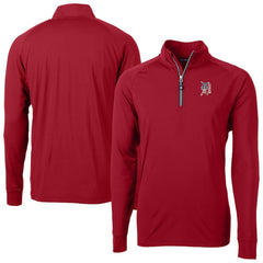 Detroit Tigers Cutter & Buck Patriotic Logo Adapt Eco Knit Stretch Recycled Quarter-Zip Pullover Top | MLB Discount