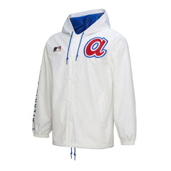Atlanta Braves Mitchell & Ness Vintage Full-Snap Hooded Coaches Jacket | MLB New