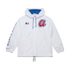 Atlanta Braves Mitchell & Ness Vintage Full-Snap Hooded Coaches Jacket | MLB New
