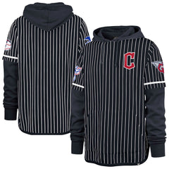 Cleveland Guardians '47 Pinstripe Double Header Pullover Hoodie | MLB Outlet