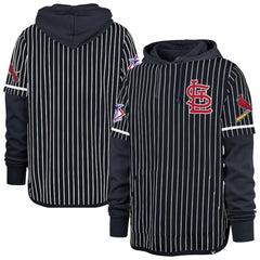 St. Louis Cardinals '47 Pinstripe Double Header Pullover Hoodie | MLB Discount