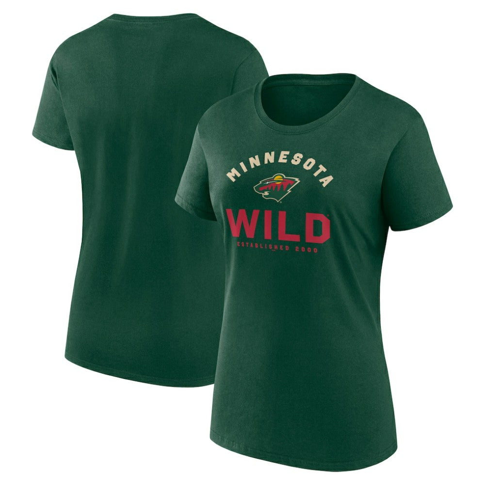 Minnesota Wild Logo Athletic Women's Unrivaled T-Shirt On Sale