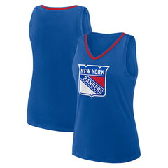 New York Rangers Logo Athletic Women's Stellar Win V-Neck Tank Top Outlet