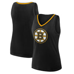 Boston Bruins Logo Athletic Women's Stellar Win V-Neck Tank Top Discount