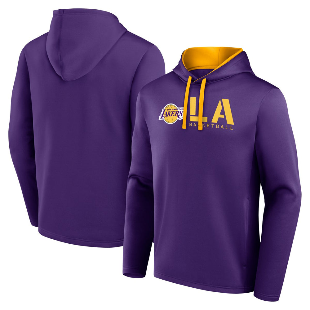 Los Angeles Lakers Logo Athletic Head Start Pullover Hoodie On Sale