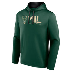 Milwaukee Bucks Logo Athletic Head Start Pullover Hoodie New