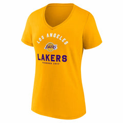 Los Angeles Lakers Logo Athletic Women's Unrivaled V-Neck T-Shirt Online