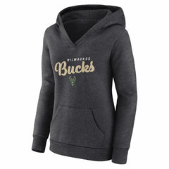Milwaukee Bucks Logo Athletic Women's Triumphant V-Neck Pullover Hoodie Discount