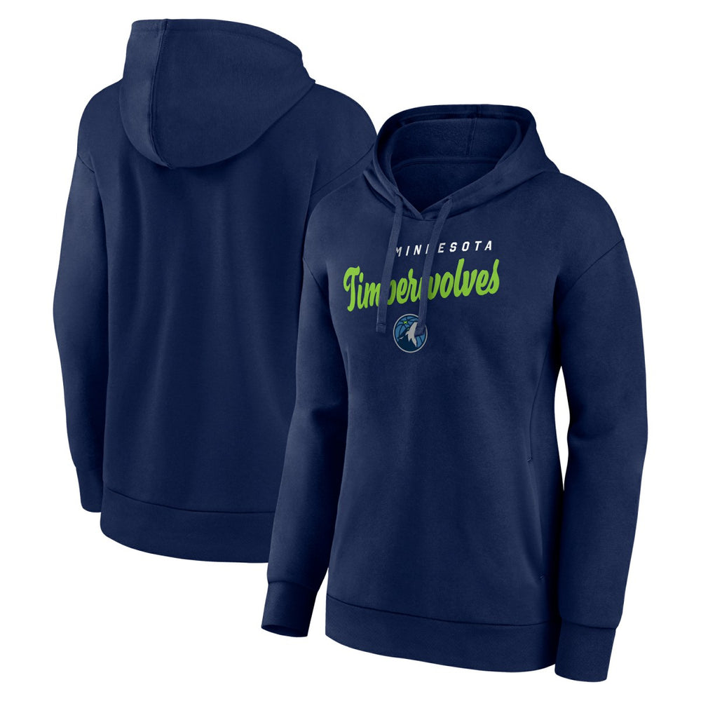 Minnesota Timberwolves Logo Athletic Women's Triumphant V-Neck Pullover Hoodie Outlet