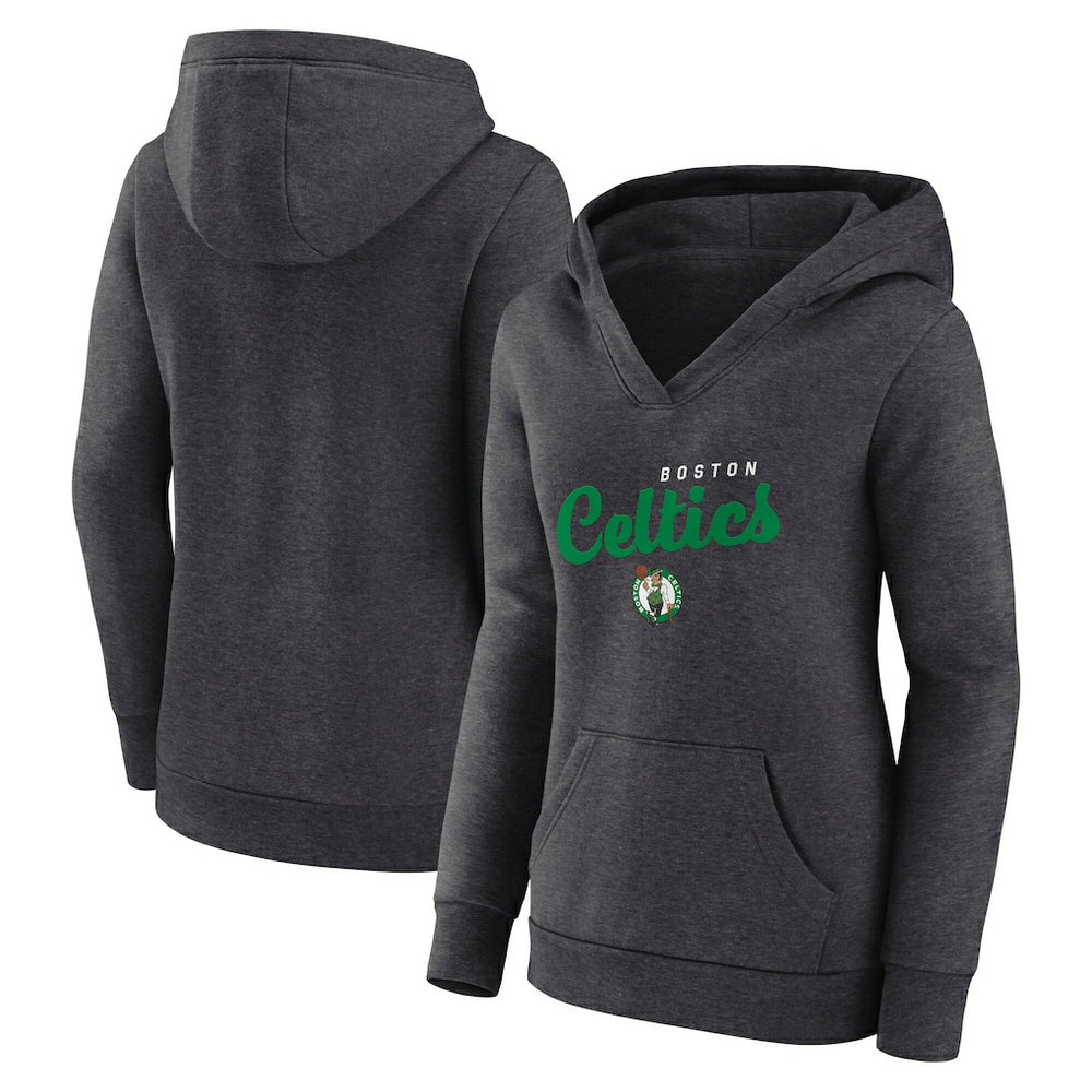 Boston Celtics Logo Athletic Women's Triumphant V-Neck Pullover Hoodie Outlet