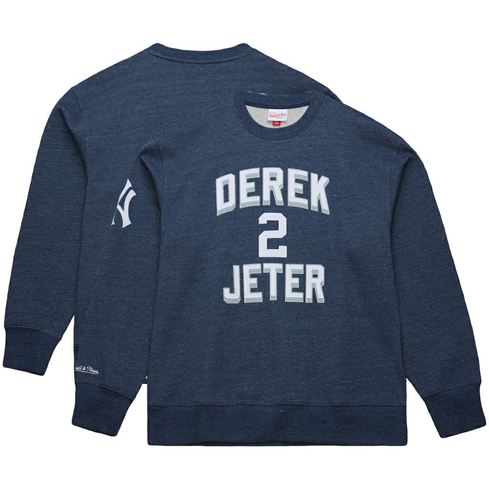 Derek Jeter New York Yankees Mitchell & Ness Legends Collection Vintage Logo Fleece Name & Number Pullover Sweatshirt | MLB Near me