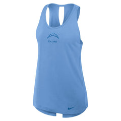 Los Angeles Chargers Nike Women's Glory Open-Back Crisscross Dri-FIT Tank Top