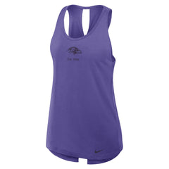 Baltimore Ravens Nike Women's Glory Open-Back Crisscross Dri-FIT Tank Top