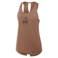 Cleveland Browns Nike Women's Glory Open-Back Crisscross Dri-FIT Tank Top