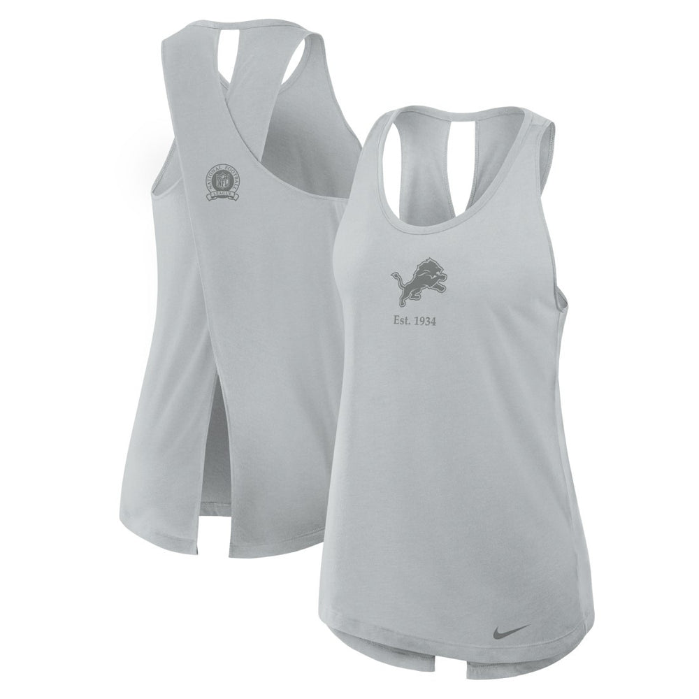 Detroit Lions Nike Women's Glory Open-Back Crisscross Dri-FIT Tank Top