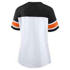 Cincinnati Bengals Fanatics Women's Athena Rhinestone Lace-Up V-Neck T-Shirt