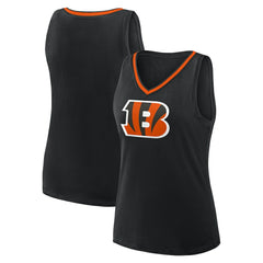 Cincinnati Bengals Logo Athletic Women's Stellar Win V-Neck Tank Top