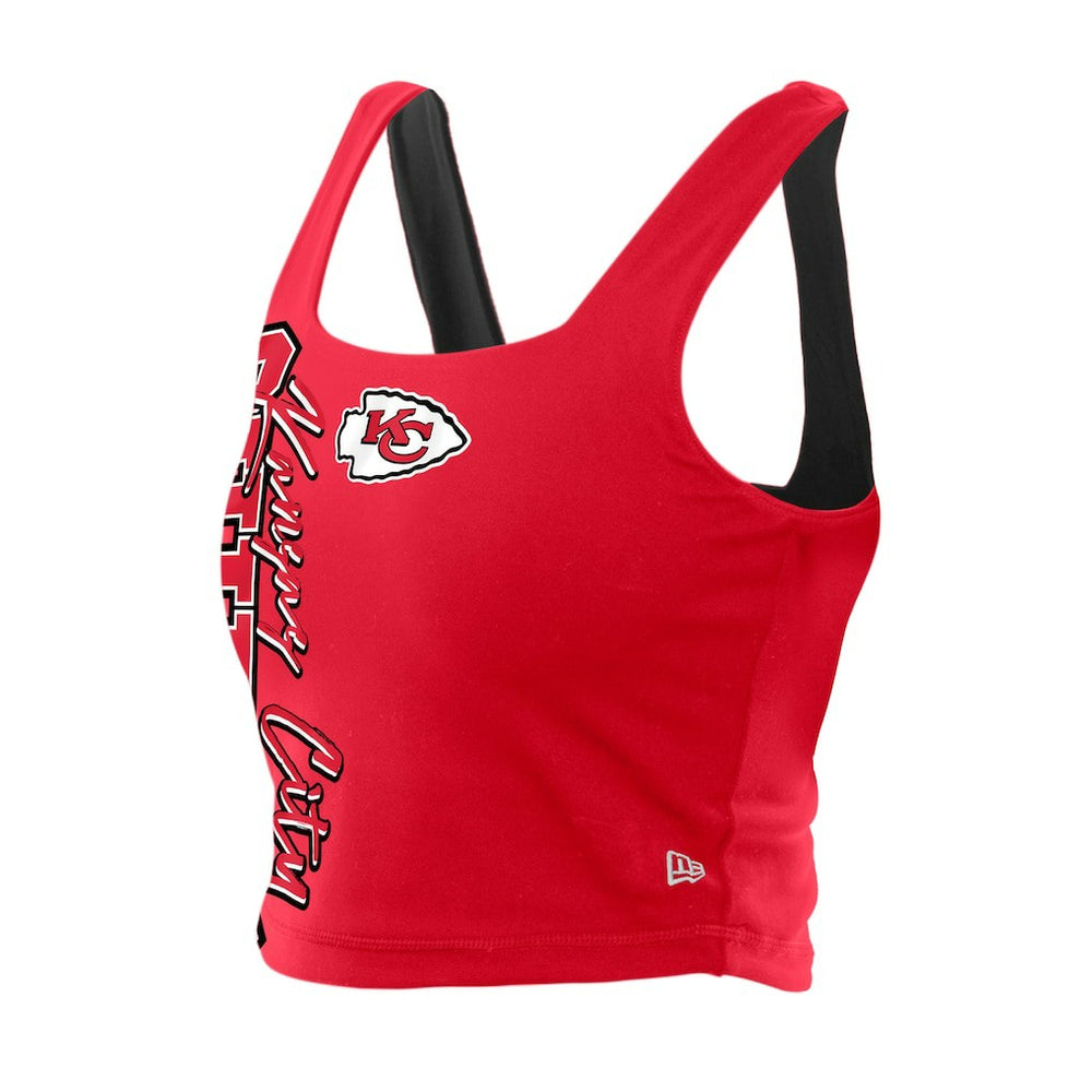 Kansas City Chiefs New Era Women's Reversible Cropped Sport Classics Tank Top