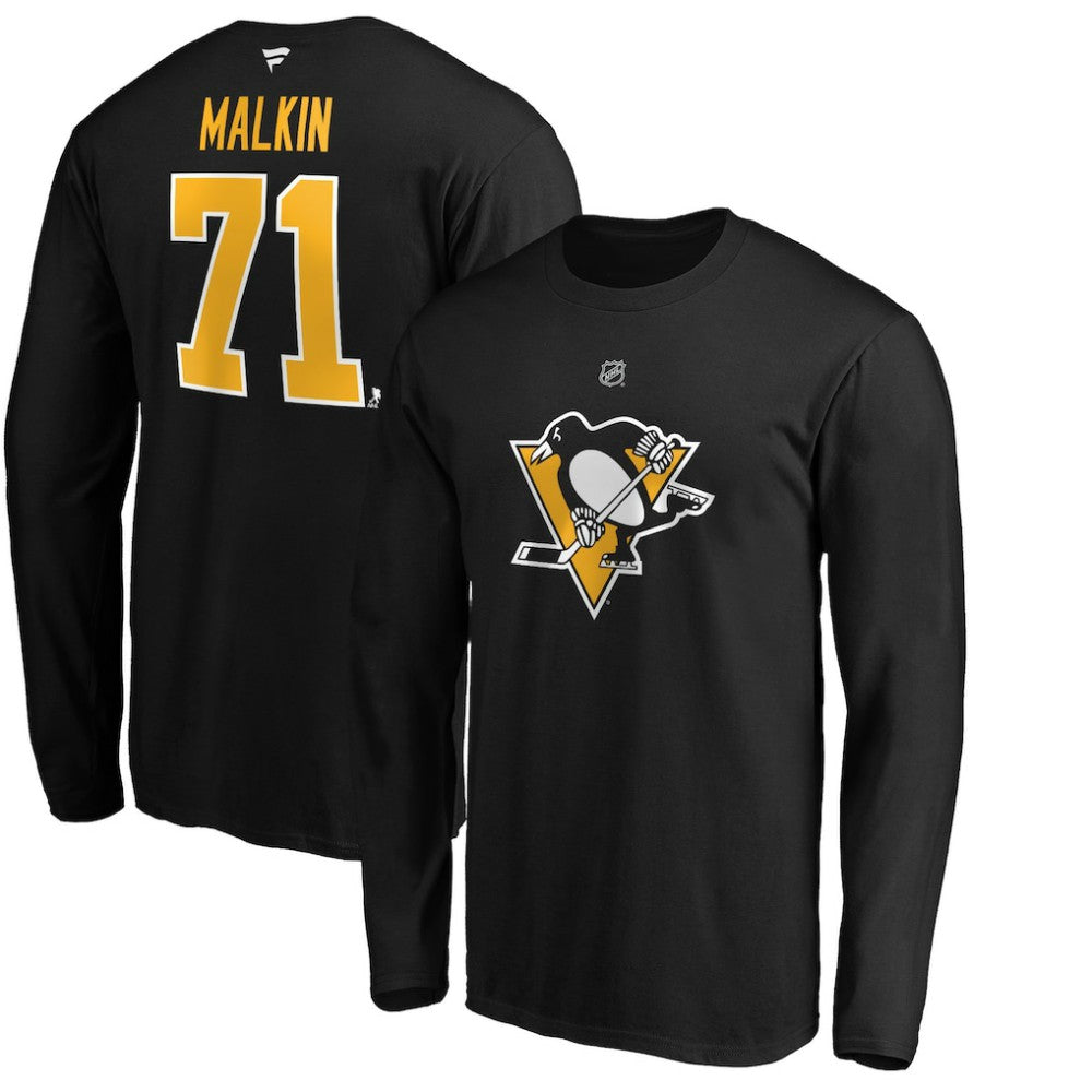 Evgeni Malkin Pittsburgh Penguins Fanatics Authentic Stack Name & Number T-Shirt Outlet