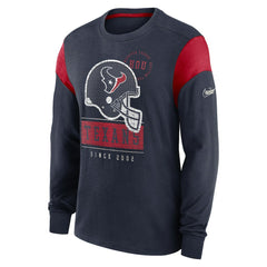 Houston Texans Nike Rewind Playback Helmet Long Sleeve T-Shirt